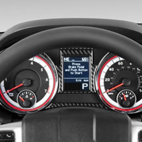 NVCNX Real Premium Carbon Fiber Accessories for Dodge Durango 2011-2013 2012 Car Dash Board Dashboard Instrument Cluster Panel Cover Interior Trim Sticker Decal 3PCs - Image 5