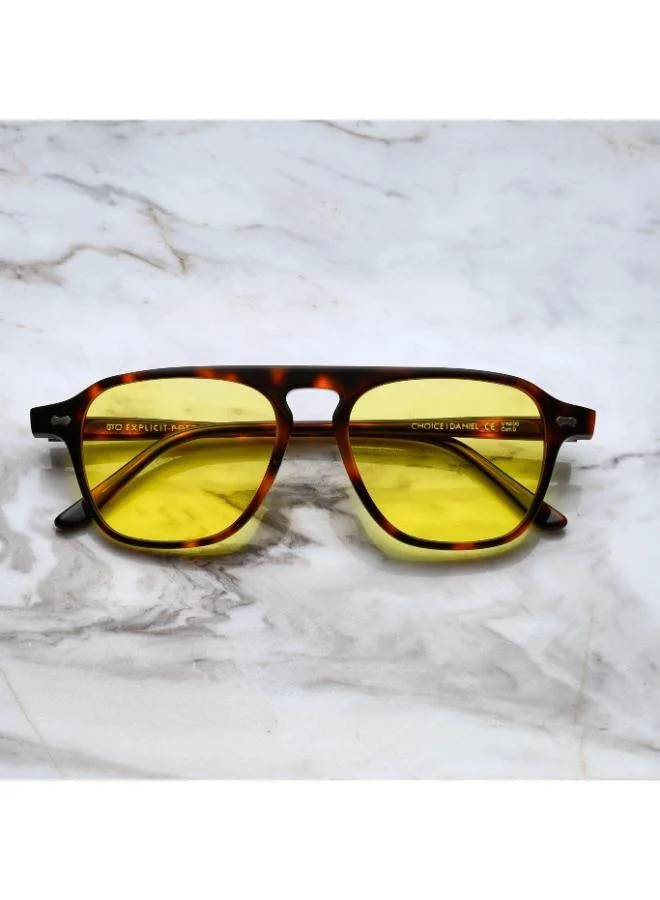  اكسبليست باوتس نظارات شمسية أنيقة للجنسين من دانيال تيرتل يلو من إكسبليست بووتس