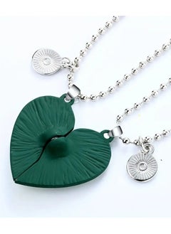 Goolsky 2pcs Cartoon Avocado & Letter Pendant Necklace, Cute Half Broken Heart Avocado Engraved BFF Pendant Chain Adjustable Necklace Bracelet  - Image 2