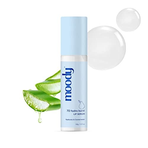 Moody 7D Hydro Burst Lip Serum Roll-On with Hyaluronic Acid, Kojic & Ceramides For Pigmentation & Hydration| Lip Serum for Chapped & Dry Lips | Nourishing and Moisturizing Lips | Paraben Free & Vegan - Image 1
