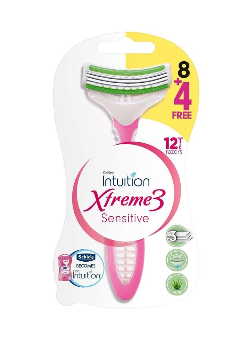 schick Razors for sensitive skin 8+4 - Image 1