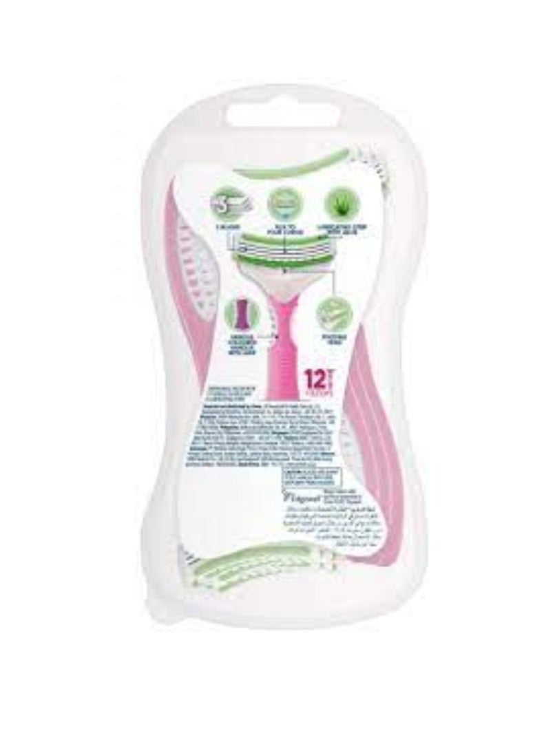 schick Razors for sensitive skin 8+4 - Image 2