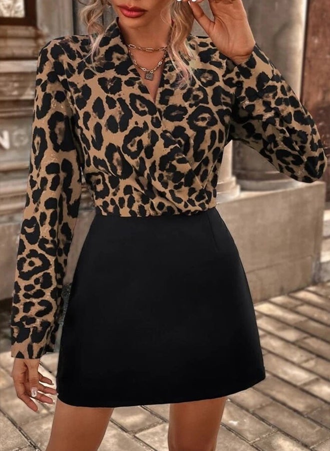 trendyol Multicolor Leopard Print Woven Short Dress Tpraw25El00182  - Image 5