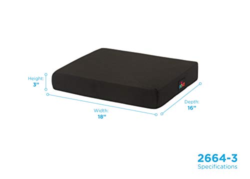 nova Medical 3" Foam Cushion with Cover, Size 18inch x 16 inch - Image 2