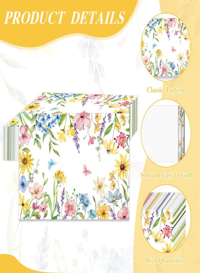 KOPOOEOE 50 Pcs Colorful Floral Paper Placemats, 11x16 Inch Floral Disposable Placemats Spring Summer Flowers Table Mats for Wedding Birthday Home Party Table Settings Supplies - Image 3