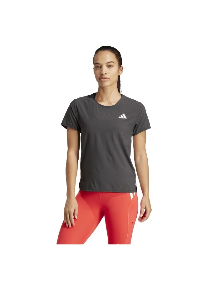Adidas Adidas Adizero Tee W Black T-Shirt (Short Sleeve) T-Shirts For Women