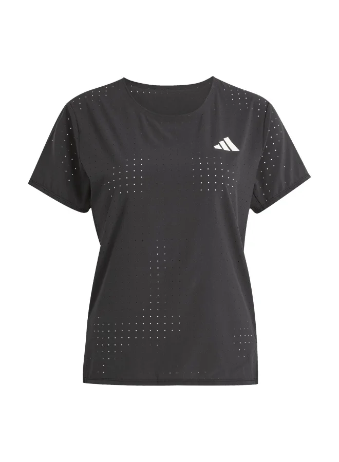 Adidas Adidas Adizero Tee W Black T-Shirt (Short Sleeve) T-Shirts For Women