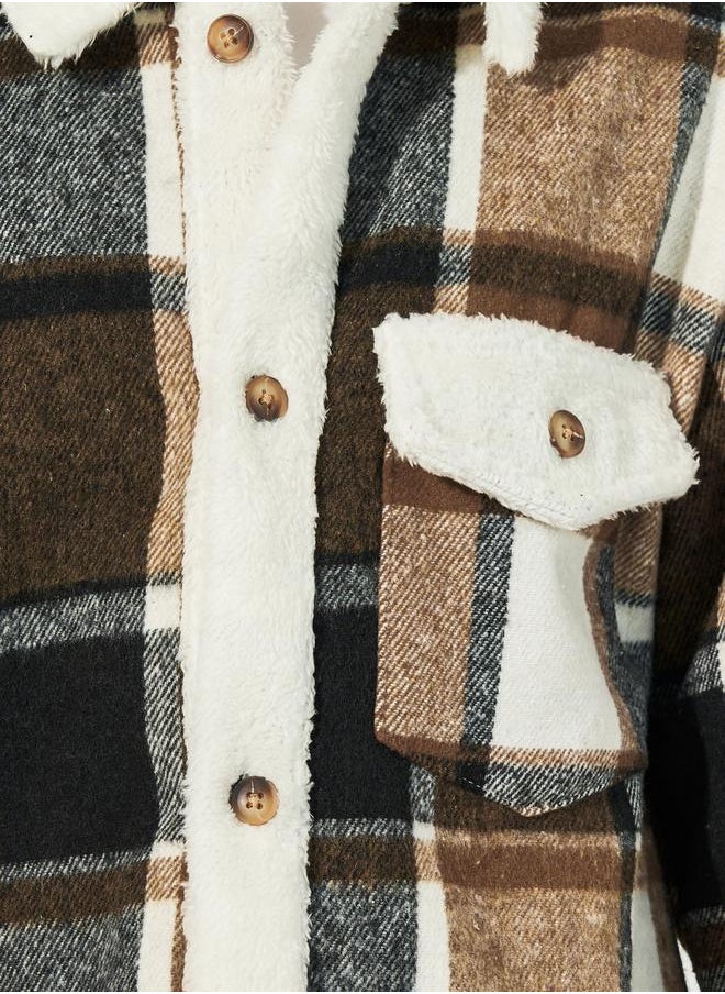 Styli - Pocket Front Thermal Lined Fuzzy Trim Jacket - Image 1