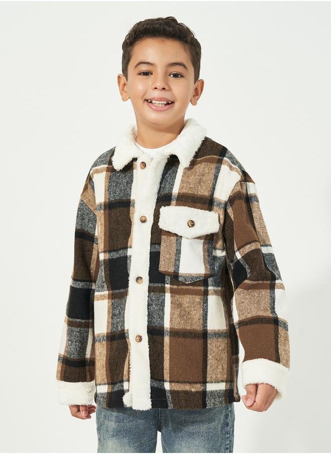 Pocket Front Thermal Lined Fuzzy Trim Jacket - pzsku/ZA1C175EF3B7B4882575EZ/45/_/1733818925/6f1c5236-9f77-4c19-965a-7e9bde1b20c7