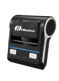 Milestone طابعة إيصالات محمولة مقاس 80 مم، طابعة إيصالات حرارية لاسلكية BT، طابعة فواتير متنقلة متوافقة مع نظام Android/iOS/Windows أمر الطباعة ESC/POS للشركات الصغيرة ومتجر بيع التجزئة  - Image 2