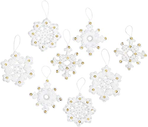 Bucilla Felt Applique Ornament Kit 16 Piece Elegant Christmas Snowflakes - Image 3