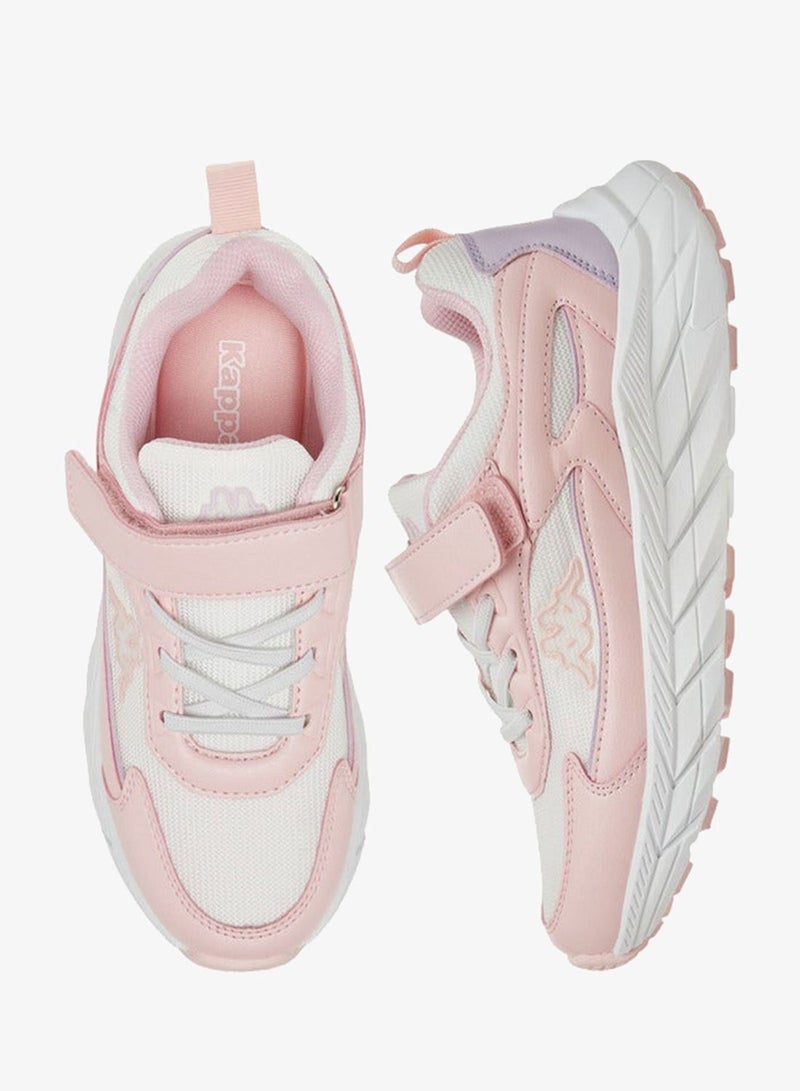 Kappa Girls' Logo Detail Sports Shoes with Hook and Loop Closure - Image 3