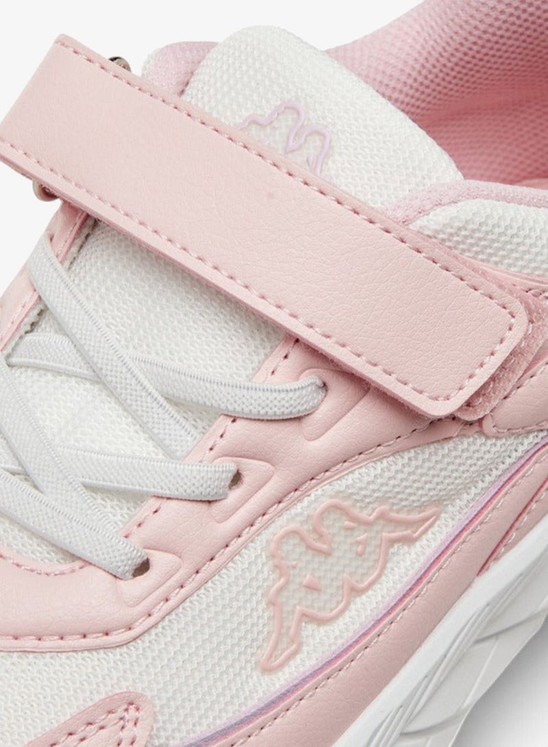 Kappa Girls' Logo Detail Sports Shoes with Hook and Loop Closure - Image 4