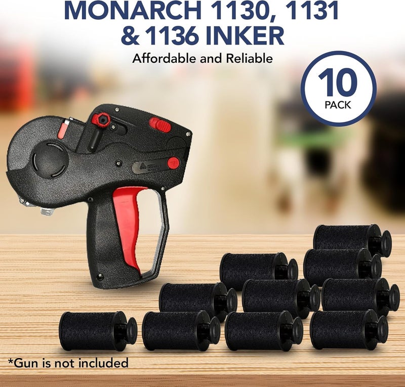 Perco Ink Roll for Monarch 1130, 1131 and 1136 Price and Date Guns - Pack of 10 Replacement Inkers for Monarch 1130, 1131 and 1136 Labelers - Easy to Load, Premium, Clear & Bold Prints - Made in USA - Image 4