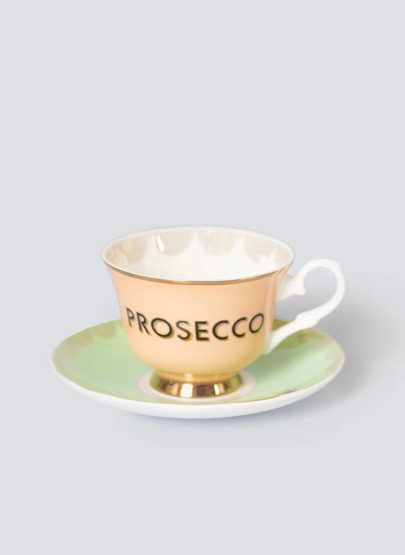 YVONNE ELLEN Boozy Prosecco Teacup And Saucer