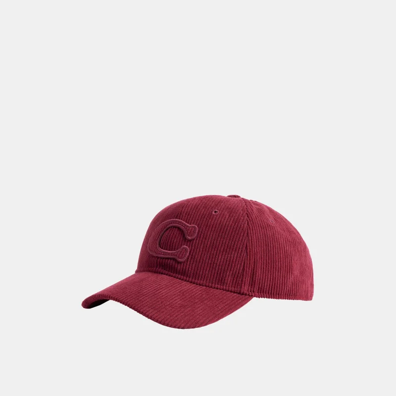 Coach Sculpted C Courduroy Baseball Hat