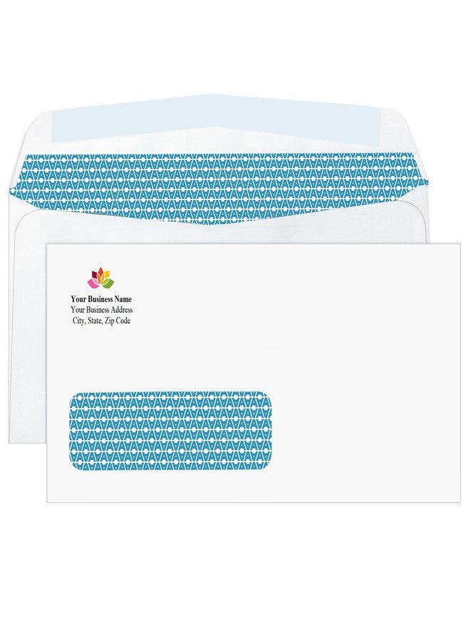 Aimoh 250#10 Custom Printed Single Left Window Envelopes - Text and Logo Customization - Gummed Closure - Size 4-1/8x9-1/2 Inches -24LB-250 Count (7-35310-250) - Image 1