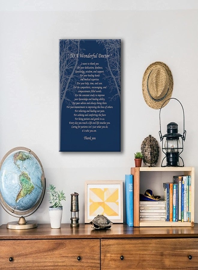 Hijie Doctor Gifts: Poem Poster Canvas Wall Art, Ready to Hang for Home/Office/Living Room Decor, Thank You Gifts, Easel & Hanging Hook - Image 5