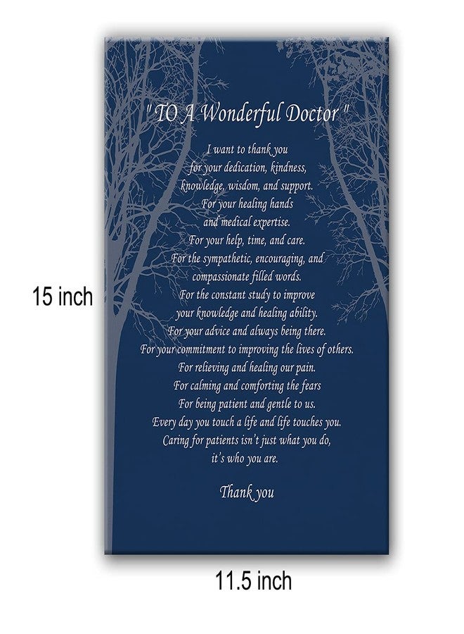 Hijie Doctor Gifts: Poem Poster Canvas Wall Art, Ready to Hang for Home/Office/Living Room Decor, Thank You Gifts, Easel & Hanging Hook - Image 2