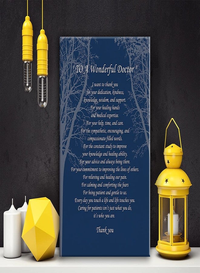 Hijie Doctor Gifts: Poem Poster Canvas Wall Art, Ready to Hang for Home/Office/Living Room Decor, Thank You Gifts, Easel & Hanging Hook - Image 4