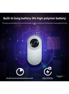 Generic 24 360 Sports Full 4K Scene Camera Chest Fixed Motorcycle Anti-shake Camera Wearable HD-Body Color:White Hd Screen Hd Upgraded Version-package 3  - Image 3