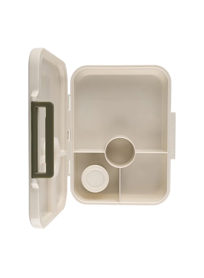 Citron Tritan Lunch Box With 4 Compartments For Kids Includes 1 Sauce Container, Leak Proof And Bpa Free Lunch Box For Kids - Dino - Green
