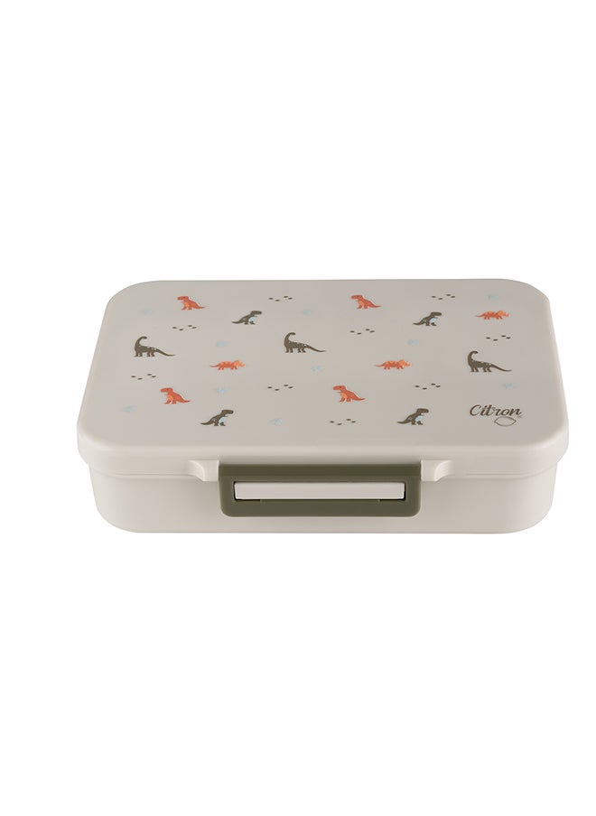 Citron Tritan Lunch Box With 4 Compartments For Kids Includes 1 Sauce Container, Leak Proof And Bpa Free Lunch Box For Kids - Dino - Green  - Image 2