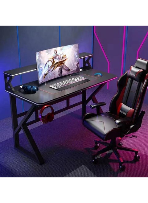 Computer table and gaming desk 140 cm with top shelf  1ST