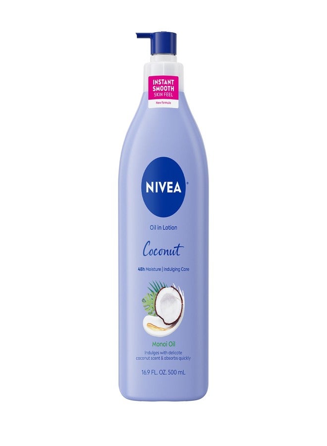 NIVEA Oil Infused Lotion Coconut and Monoi Oil Body Lotion for Women, Fast-Absorbing and Non-Greasy Coconut Scented Lotion Moisturizes for 48 Hours, 16.9 Fl Oz Pump Bottle - Image 1
