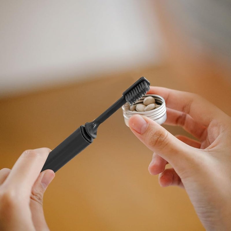 10 قطعة فرشاة أسنان قابلة للسحب للسفر، فرشاة أسنان محمولة بشعيرات ناعمة للتخييم ورحلات العمل، مجموعة العناية بالفم بحجم الجيب - Image 5