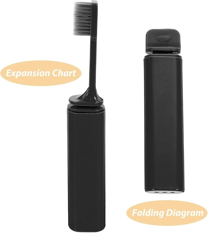 10 قطعة فرشاة أسنان قابلة للسحب للسفر، فرشاة أسنان محمولة بشعيرات ناعمة للتخييم ورحلات العمل، مجموعة العناية بالفم بحجم الجيب - Image 4