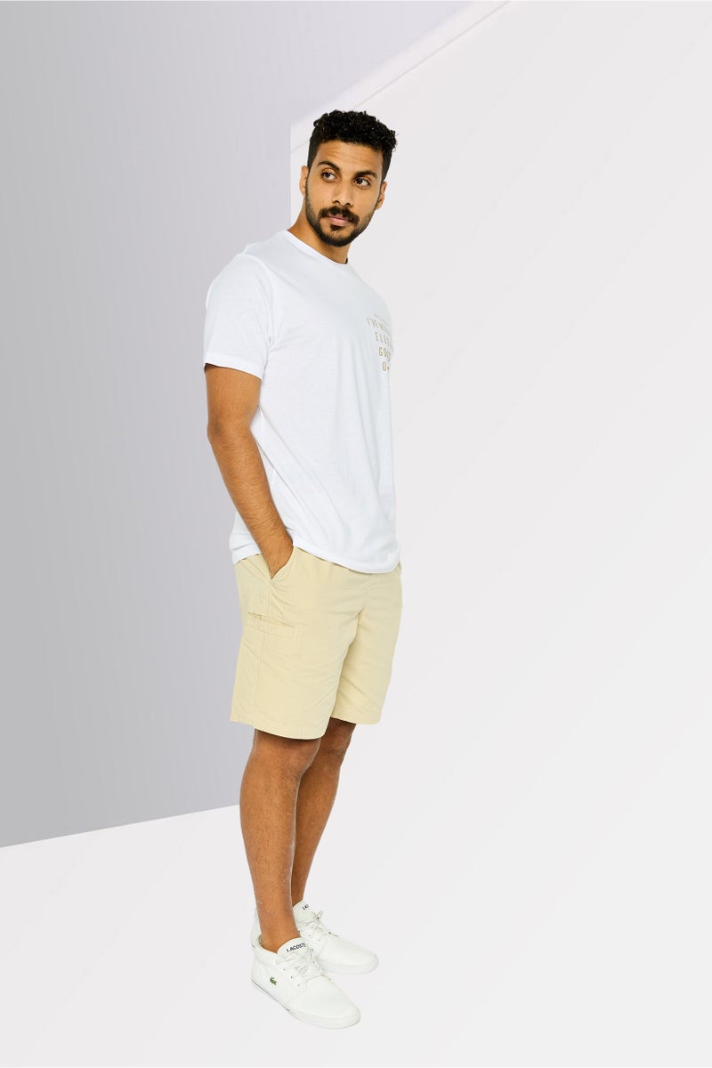 Gazzarrini Men Round Neck Graphic Print Short Sleeves T-shirt, White - Image 2