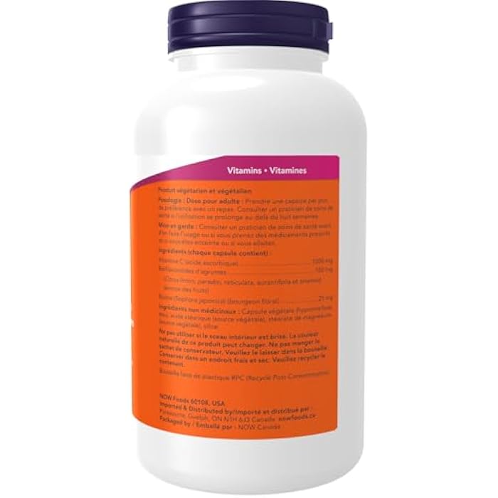 now Supplements, Vitamin C-1,000 with 100 mg of Bioflavonoids, Antioxidant Protection*, 250 Veg Capsules - Image 3