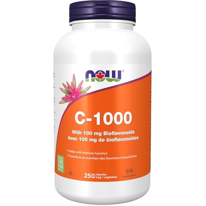 now Supplements, Vitamin C-1,000 with 100 mg of Bioflavonoids, Antioxidant Protection*, 250 Veg Capsules - Image 1
