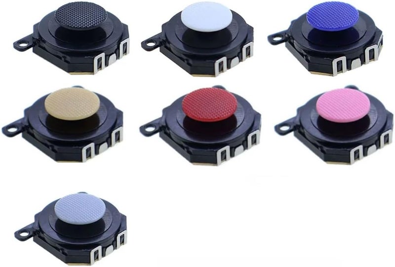 JMXLDS Replacement Parts Analog 3D Button Thumbstick Stick Joystick Rocker with Cap for PSP 1000 1001 Console Black - Image 1
