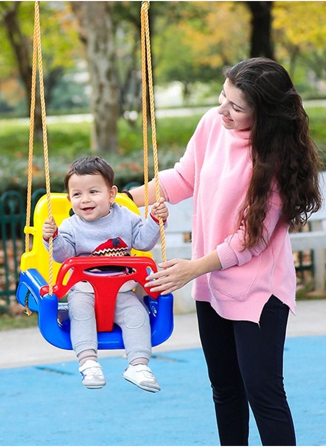 JSAITOYS 3 In 1 Kids Swing Seat Detachable Infant Toddler Children Secure High Back Swings For Playground Indoor Outdoor  - Image 1