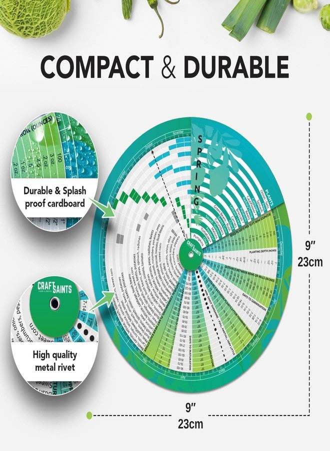 CraftSaints Garden Planner, Vegetable Planting Chart Wheel, Perpetual Outdoor & Indoor & Greenhouse Plant Care Guide, Homestead Planting Almanac, Essential Accessory for Gardeners & Farmers - Image 4