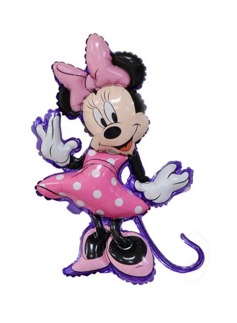 1 PC Minnie Mouse Foil Balloon Large Size for Girls Birthday Party Surprise Gift Present Babyshower Newborn Baby Pink - Image 1