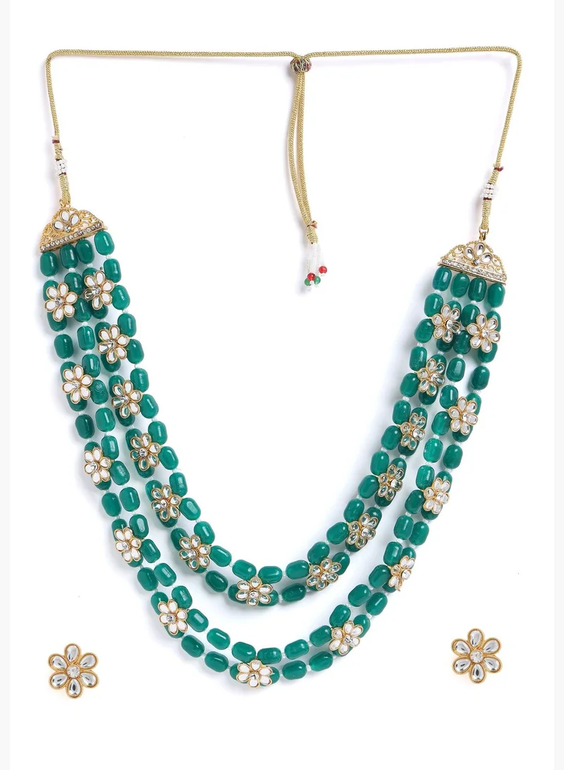 SOHI Gold-Plated Contemporary Jewellery Set
