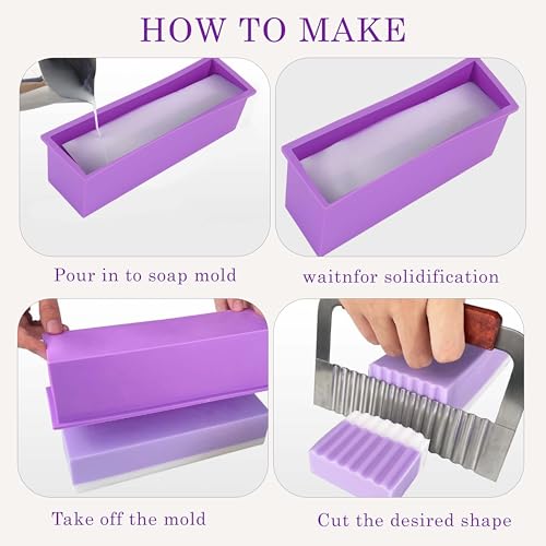 MoldBerry Silicone Loaf Soap Mould – Rectangle Soap Making Mold for Handmade Soaps, Candles, Bread, and Toast – Flexible & Durable – Pack of 1 - Image 3