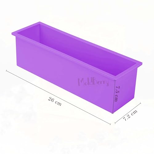 MoldBerry Silicone Loaf Soap Mould – Rectangle Soap Making Mold for Handmade Soaps, Candles, Bread, and Toast – Flexible & Durable – Pack of 1 - Image 2