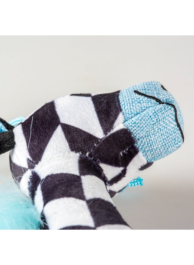 Duvo Plus Retro Black & White Giraffe Plush Dog Toy (32x14x5cm) , 1 pcs - Image 2