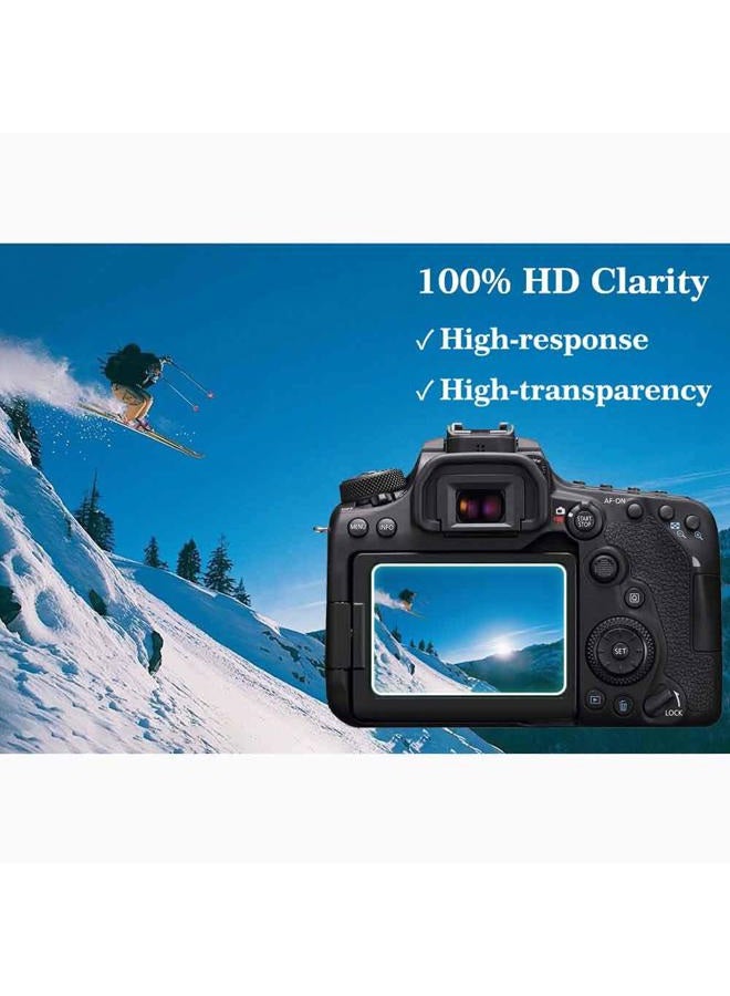 ULBTER Screen Protector for Canon EOS 90D 80D 70D 77D Camera & Hot Shoe Cover [3+2 Pack], ULBTER Tempered Glass 0.3mm 9H Hardness Ultra-clear Anti-Scrach - Image 3