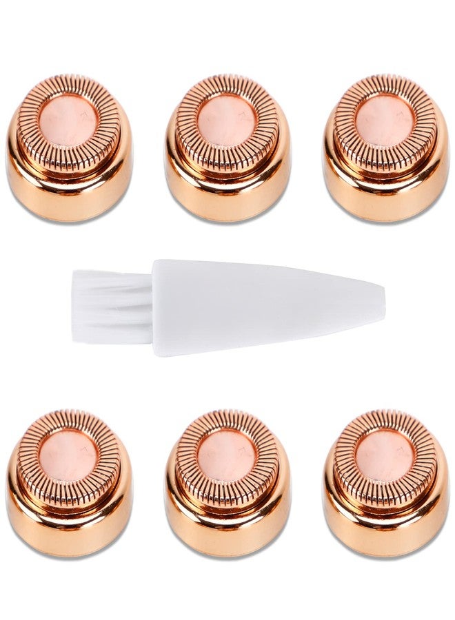Bnapott Facial Hair Remover Replacement Head, 6pcs Replacement Blades for Gen 1 Finishing Touch Flawless Facial Hair Removal Tool for Face (Rose Gold) - Image 1