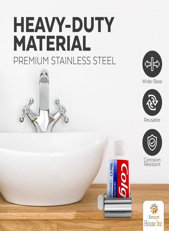 Smart House Inc Toothpaste Squeezer Tube Roller Stainless Steel Tube Squeezer Rollers, Saves Toothpaste, Creams, Puts an end to Waste - Simple and Practical (Silver) - Image 4