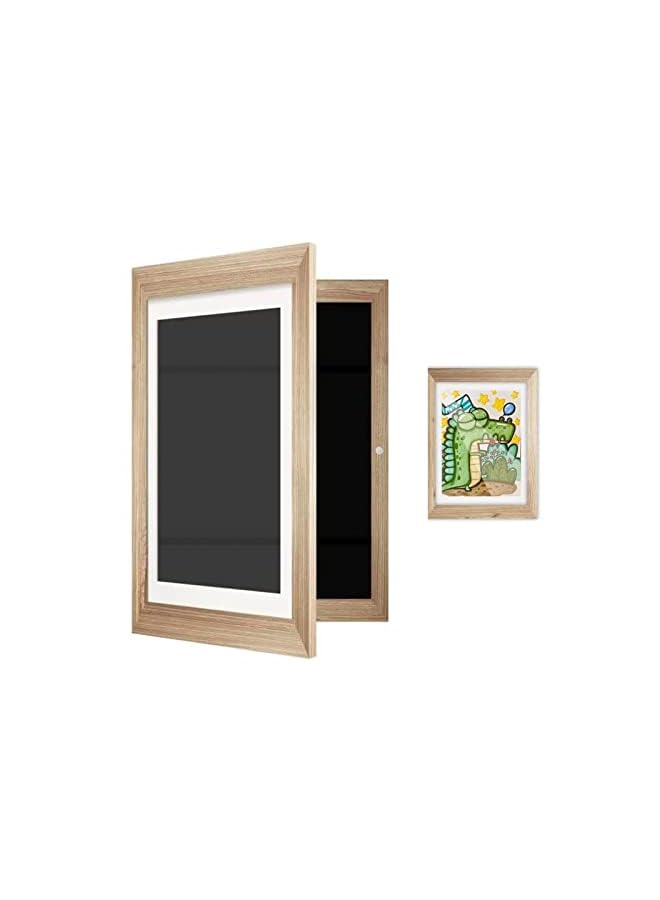 Zaboon Art Frames,Front Opening Kids Art Display Frames,Changeable Childrens Artwork Storage A4 Picture Frames,Artwork Display Storage Frames for Drawings, Artworks, Art Projects, Schoolwork (Wood) - Image 2
