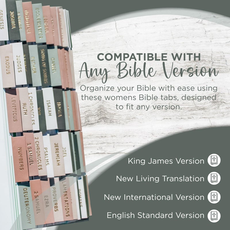 Daybreak 41 Laminated Bible Tabs for Women â€“ 96 Piece Luxury Gold Foil Bible Index Tabs â€“ Old & New Testament Large Print Bible Journaling Tabs â€“ Easy Apply with Alignment Guide â€“ Daybreak41 - Image 3