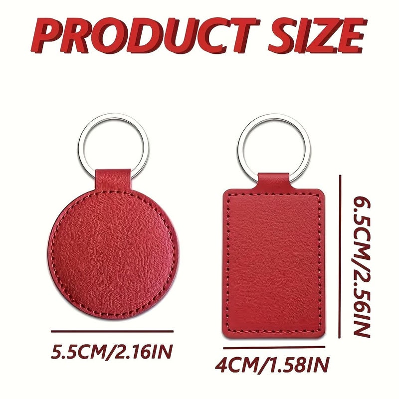 Yellow Blank Keychain Set 50pcs DIY Supplies with Key Rings RFID Card Holders - Image 3