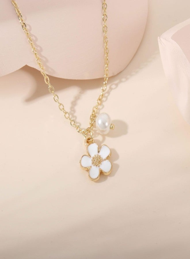 ENASAL Flower Girl Proposal Gifts from Bride, Will You Be My Flower Girl, Dainty Pearl Necklace for Girls, Bridesmaid Maid of Honor Proposal Necklace on Wedding (White) - Image 2