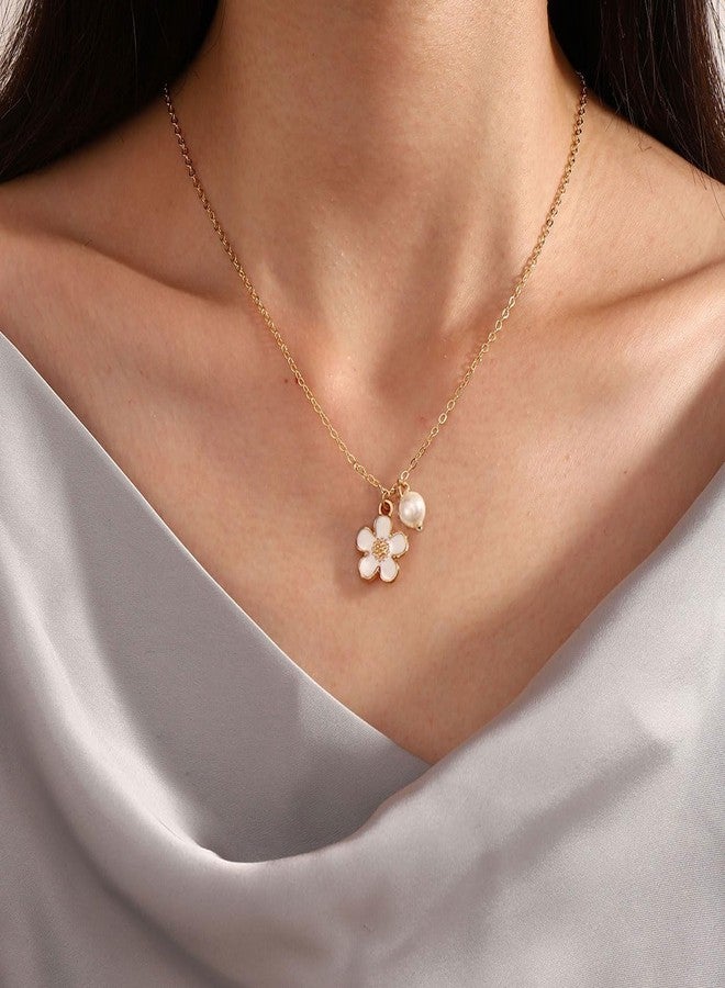 ENASAL Flower Girl Proposal Gifts from Bride, Will You Be My Flower Girl, Dainty Pearl Necklace for Girls, Bridesmaid Maid of Honor Proposal Necklace on Wedding (White) - Image 4